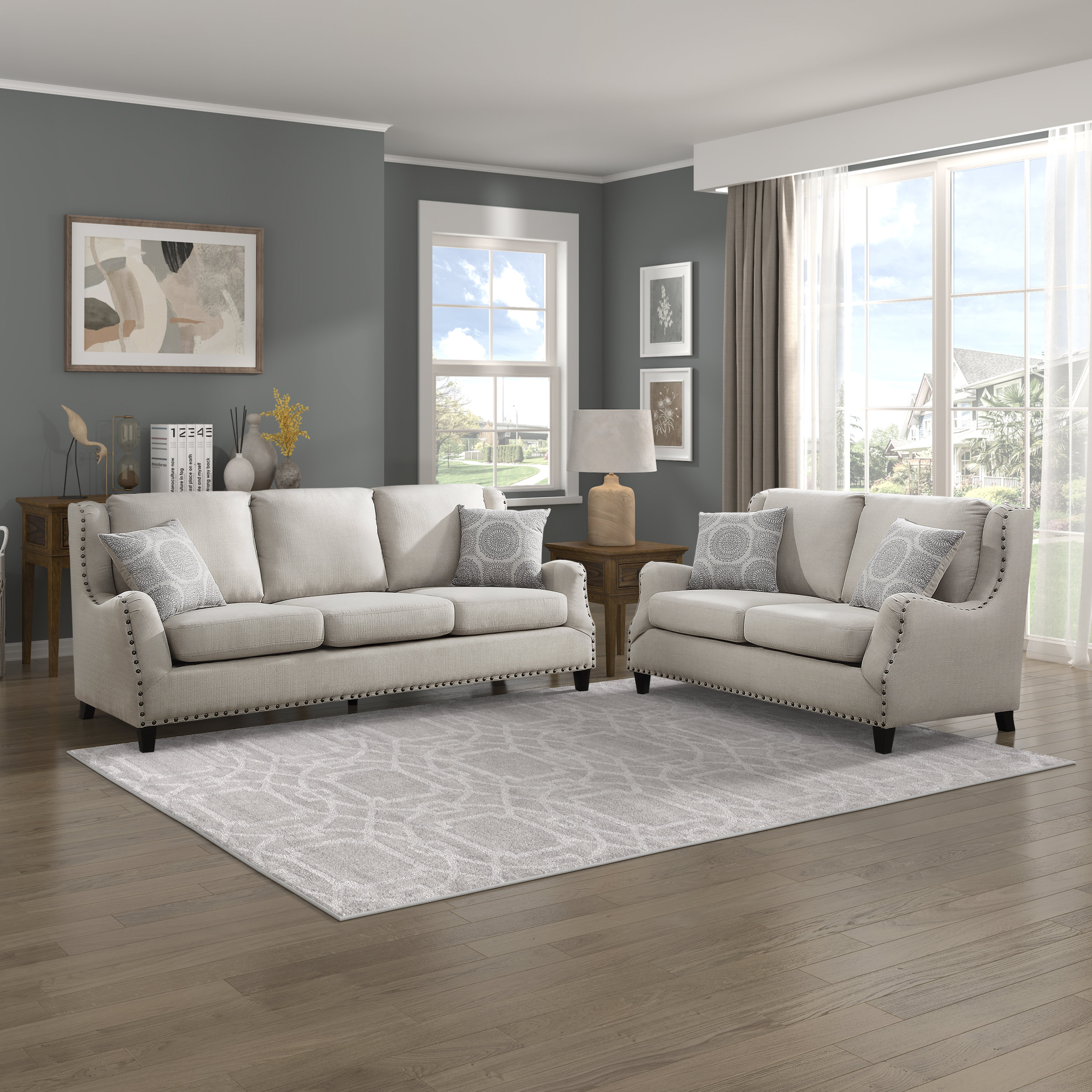 Red Barrel Studio® Tikal Tikal 2-Piece Upholstered Living Room Set ...