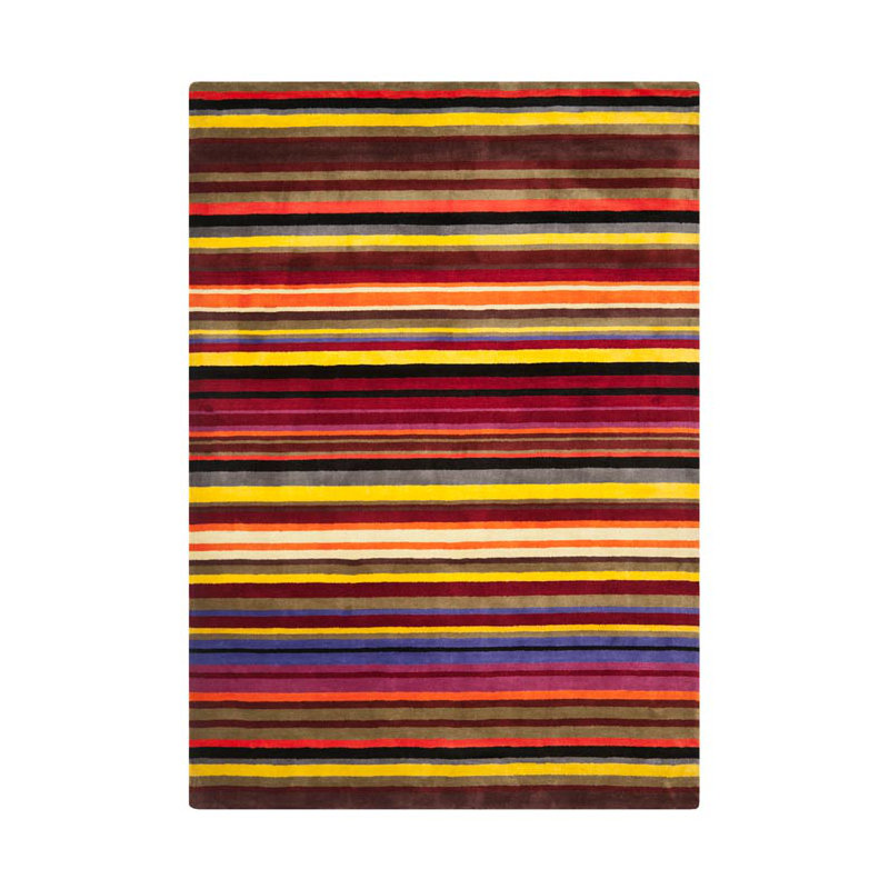 Rodeo Drive Drive Hand Tufted Wool Pile Striped Rug, Runner 2'6" x 4'6"