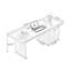 Bureau rectangulaire blanc et noyer clair-38879604-38879562