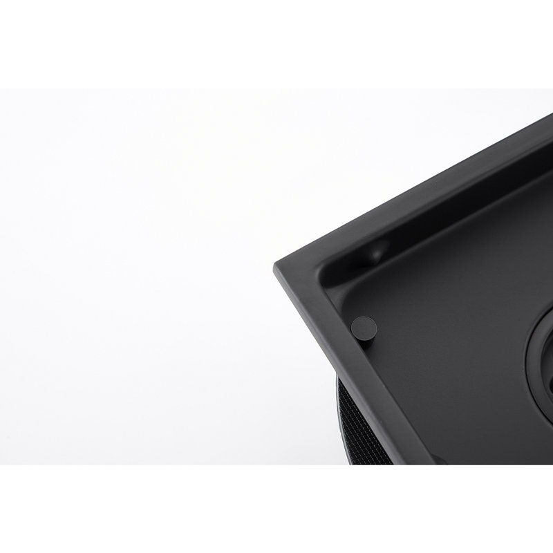 6 Inch Square Shower Floor Drain, Matte Black