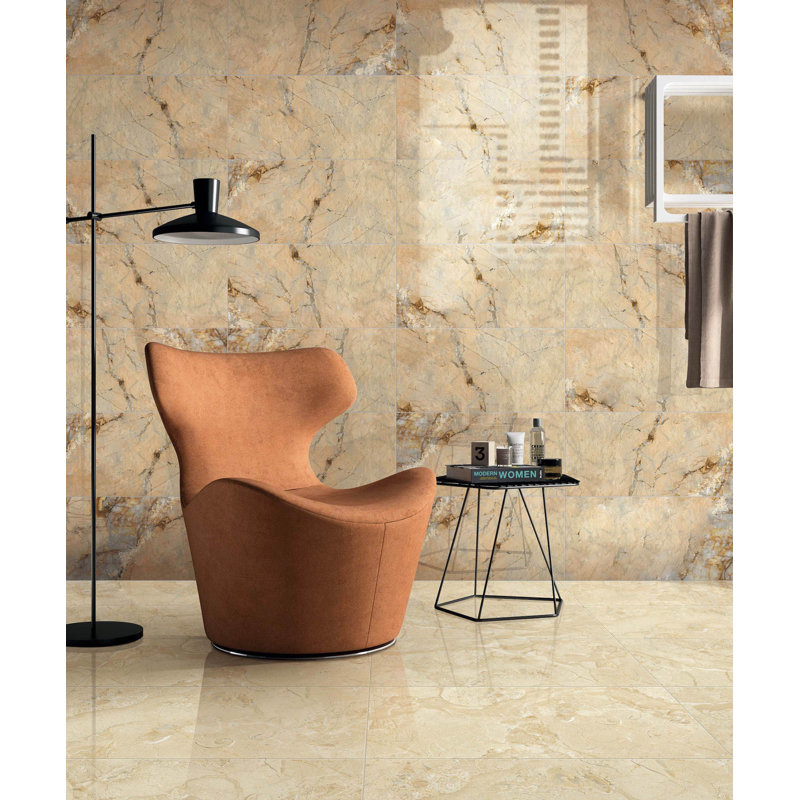 Panneaux muraux imitation marbre beige 23,6 po x 11,8 po Falkirk Moray (paquet de 10)