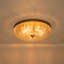 French 3-Light Blooming Flower Ribbed Clear Glass Round Flush Ceiling Light