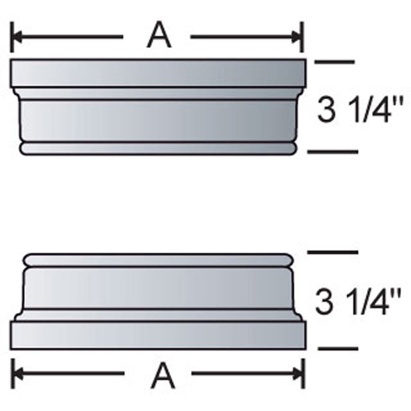 Ensemble de colonnes à double panneau surélevé Craftsman Classic Square, H 60 po x l 11,63 po