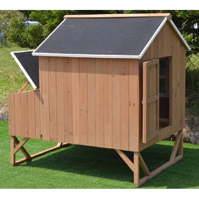 Analisia 12.4 Square Feet Chicken Coop with Nesting Box For Up To 3 Chickens
