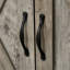 Buffet Farmhouse, armoire de cuisine de style porte de grange, armoire d'appoint de 32 po pour la cuisine, le salon ou le vestibule, gris délavé
