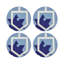 Sous-verres ronds Hanukkah Dreidel
