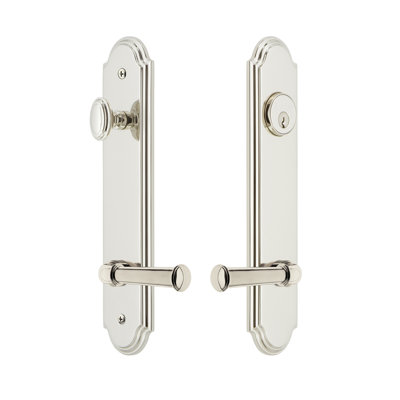 Arc Tall Plate Complete Entry Set with Single Cylinder Deadbolot and Georgetown Lever