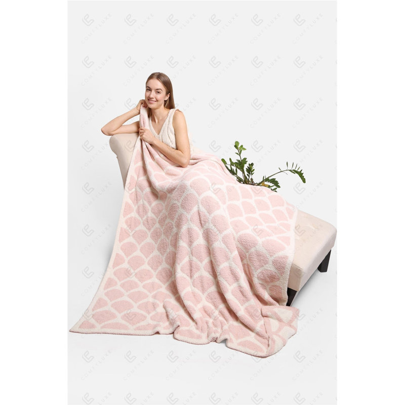 Jeté de luxe Mermaid Scale, Rose
