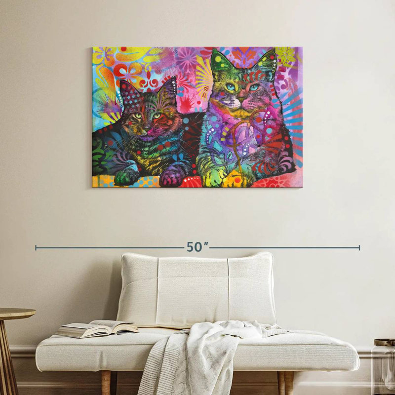 2 Cats, 26" H x 39" W