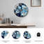 "Blue Leaves", horloge murale en verre-389436621