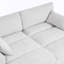Canapé-lit surdimensionné rembourré en chenille blanc cassé avec accoudoirs et coussins décoratifs-864898233
