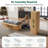 Cloud 105 in Modular L-Shaped Sectional Sofa, Modern Minimalist Upholstered Deep Seat Sleeper Couch with Boneless Design, Ottoman and Pillows-1154325850