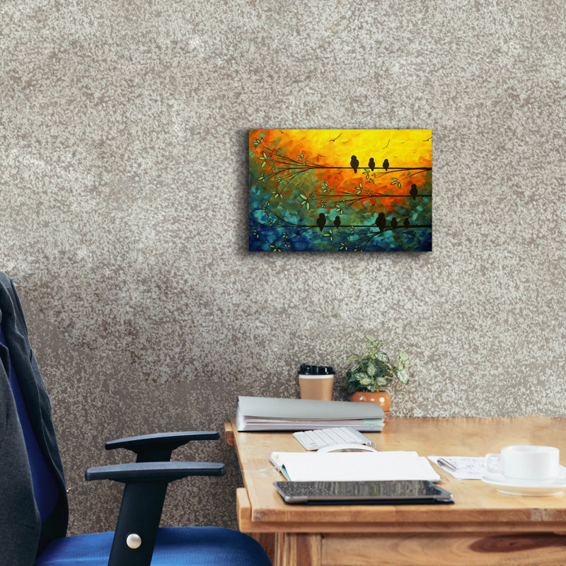 «Birds of a Feather» par Megan Duncanson, art mural sur toile, H 12 po x l 18 po x P 0,75 po