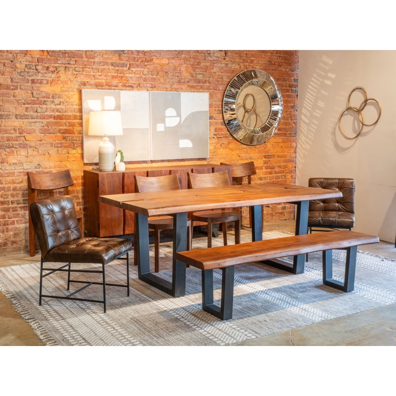 Loft Solid Wood Dining Bench