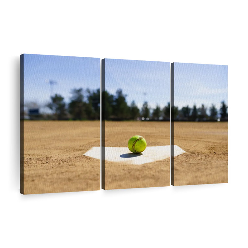 " Softball Base " on, 36" H x 57" W x 1.25" D