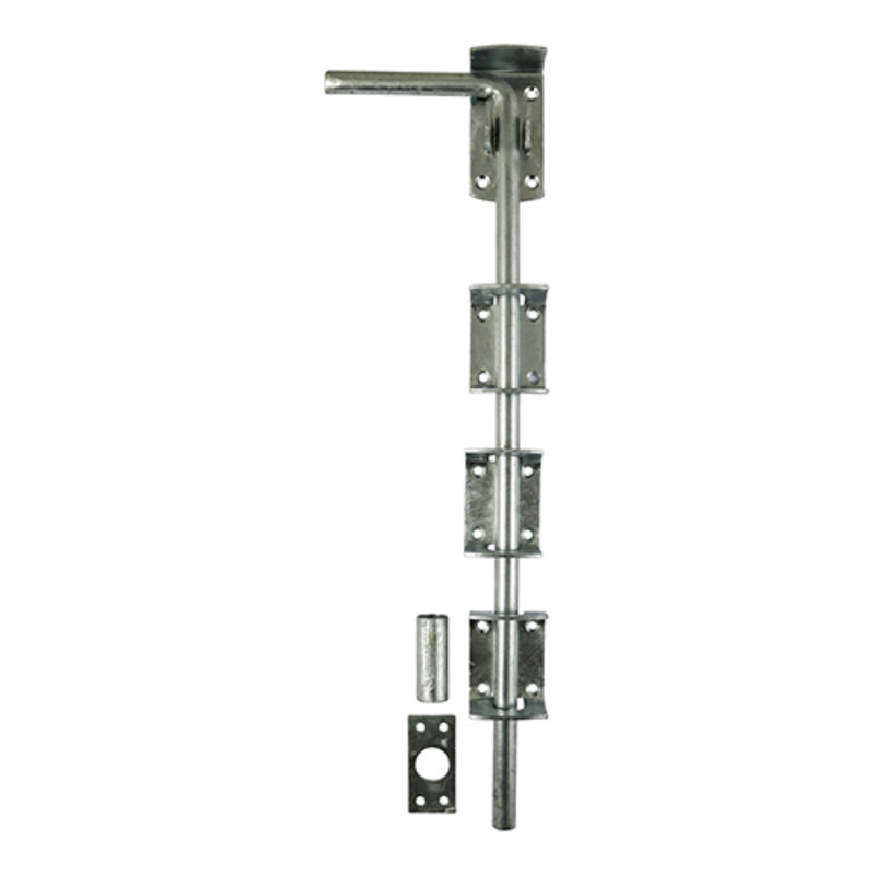 Garage Drop Bolt, Galvanized, 37.5cm H x 6cm W x 4cm D