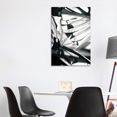 Mono Leaves 1 Piece Wrapped Canvas Painting