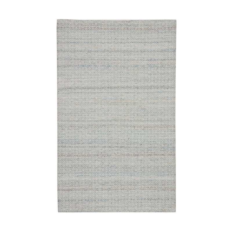 Tiny Diamond Area Rug in Light Blue/White, Rectangle 2' x 3'