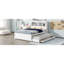 Lit plateforme double avec lit gigogne, tiroirs et solutions de rangement pour la tête de lit-1162081804