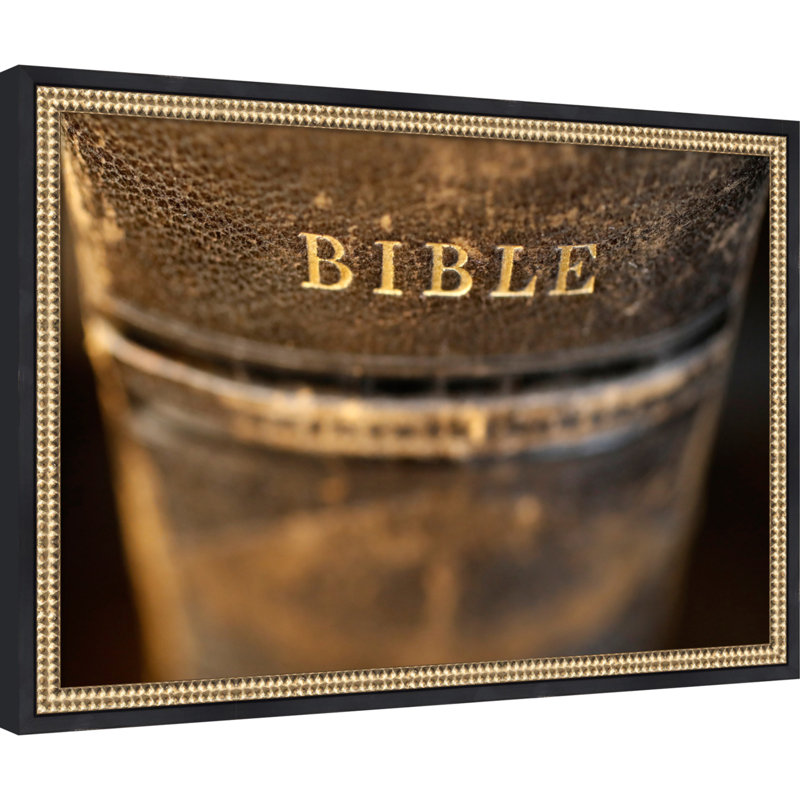 Ancienne bible, reproduction d'art sur toile encadrée