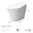 ANZZI ENVO Juno Elongated 1.28 GPF Smart Bidet Toilet in White with Remote Control, Heated Seat, Auto Flush, and Water Filter