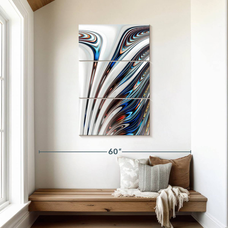 Avery Liquid Chrome Abstract, 45" H x 28" W