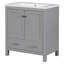 Meuble-lavabo de salle de bain avec lavabo simple, armoire encastrée combinée