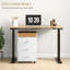 Armoire de bureau avec 3 tiroirs, classeur à roulettes et plateau amovible-1691836722