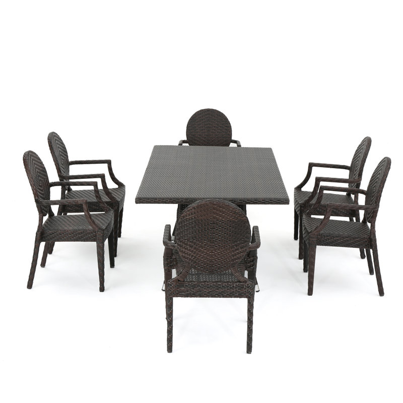 Ensemble repas d’extérieur 7 pièces Aurelio