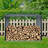 RustGuard Rustic Firewood Rack with Galvanized Steel and Sloped Roof