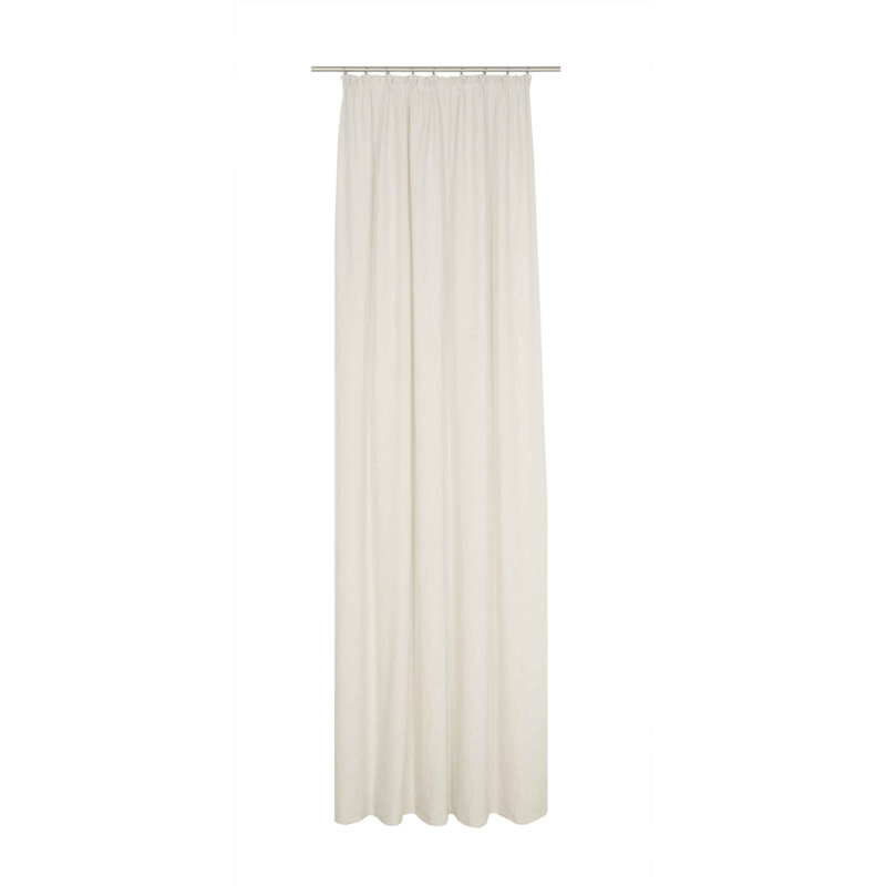 Pedersen Pencil Pleat, Single Curtain, opaque, Cream, 132cm Width x 220cm Drop