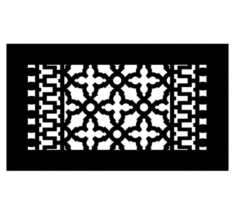 Grille en aluminium Regrol, 6 po x 12 po, Noir