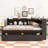 Full Size L-Shaped Bookcases Bed With Power Outlets, USB Charging Ports,Two Drawers-1349421313-1349421314