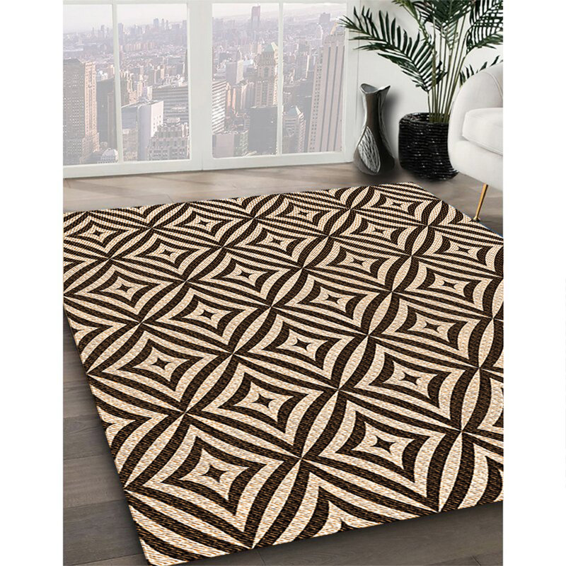 Geometric Indoor Rug, Round 7'