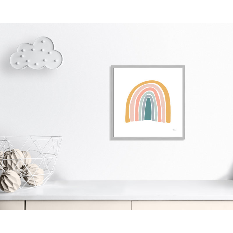 Décoration murale pour enfants, H 23,5 po x l 23,5 po x P 1,19 po, Encadré de boîte argent