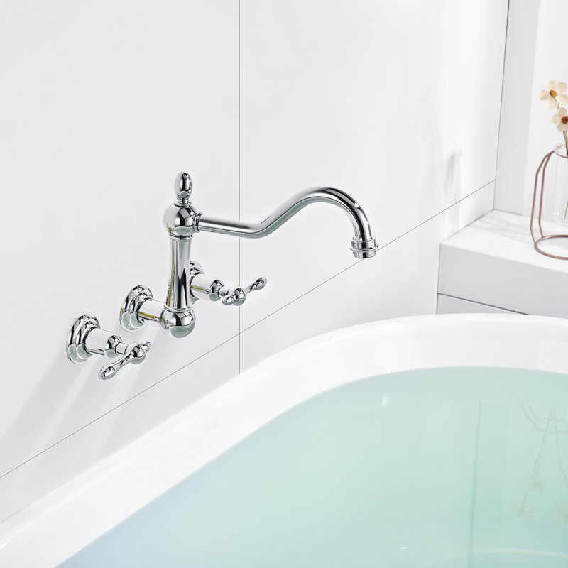2 Handle Bathroom Bath Faucet, Chrome