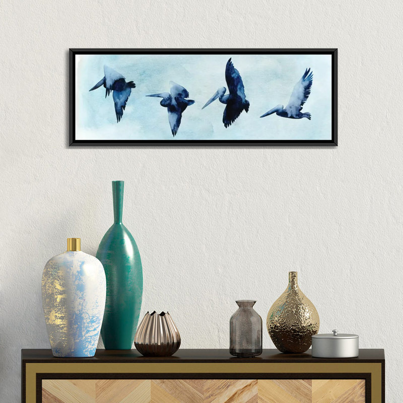 « côtier covey i », reproduction d’art sur toile tendue, H 12 po x l 36 po x P 1,5 po, Cadre noir
