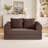 Foldable Modular Corduroy Sofa Bed Convertible Floor Couch , No Assembly Required for Living Room, Bedroom, or Office-128552533-127301824