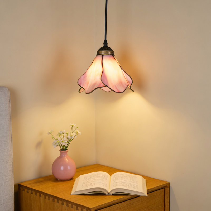 Single-head Pink Flower Pendant Lighting
