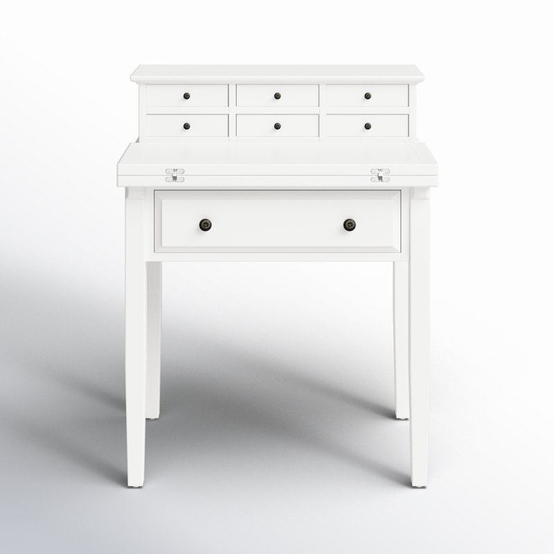 Allizae Solid Wood Writing Desk, White