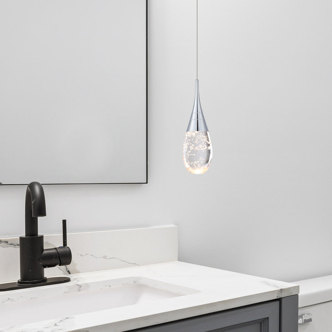 Lykeisha 1 - Light LED Single Pendant Everly Quinn 