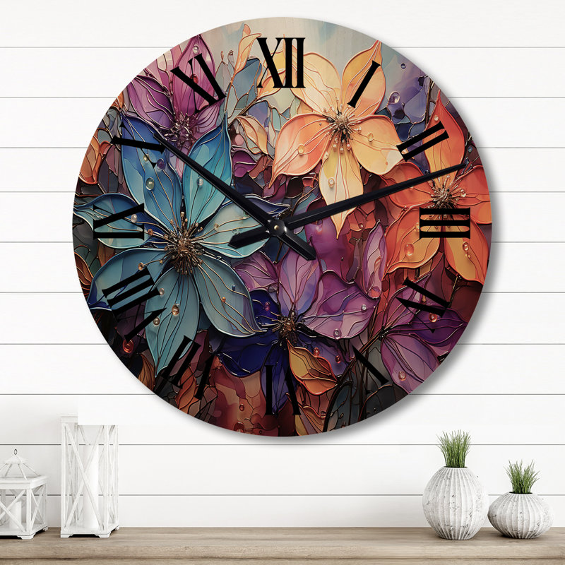 Horloge murale en bois massif Yankarlo, Grand