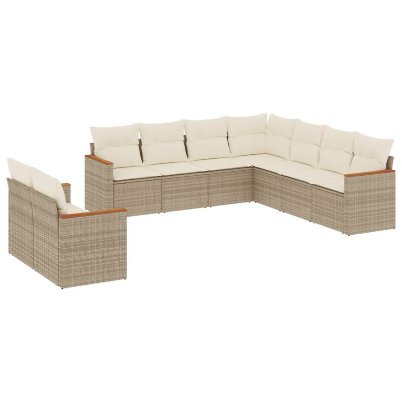 Ensemble de canapé de jardin Vidaxl , Blanc, Beige