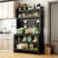 Rangement en métal pour cuisine - robuste et épais, 41,73 po Profondeur du colis, roulement de 250 kg, armoire à deux portes pour organisateur gris de 15,92 po de largeur, capacité, utilisation ouverte efficace