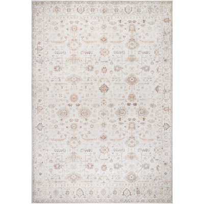 Our PNW Home x Livabliss Vintage Traditional Oriental Boho Ivory Rust Area Rug