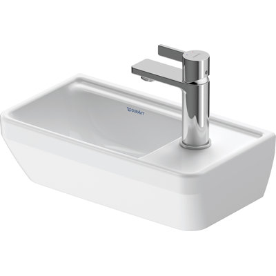 Lavabo à main blanc brillant D-Neo 15 3/4 po avec robinet