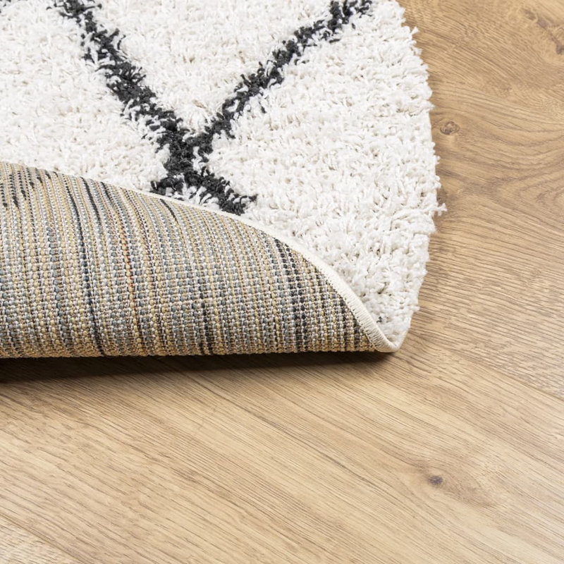Amanda Geometric Shag Area Rug, Round 280cm