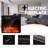 Walebridge 20'' W Black Electric Fireplace Insert with 5000 BTU