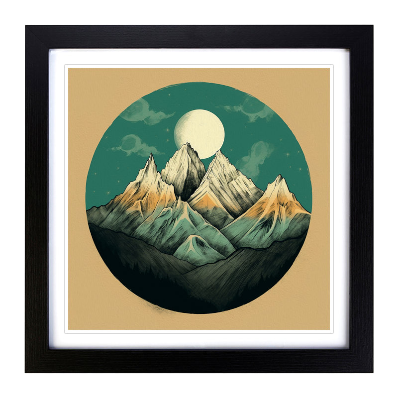 MountainNo.3 - Framed Print, Black
