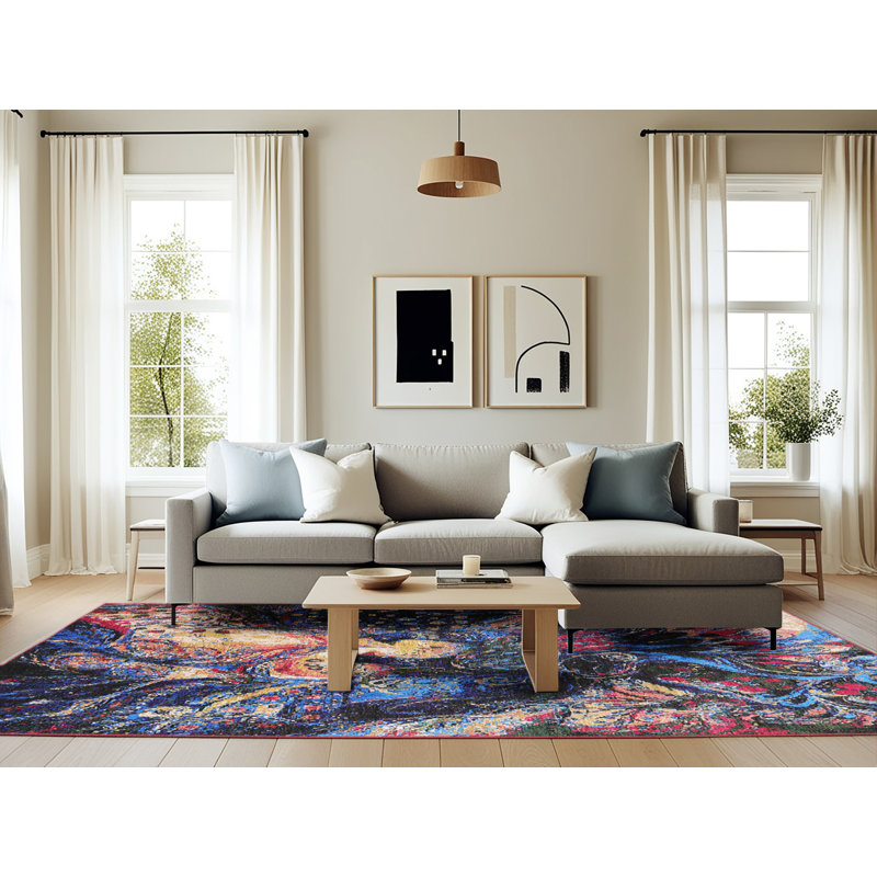 Oriental Indoor Rug, Rectangle 6' x 9'